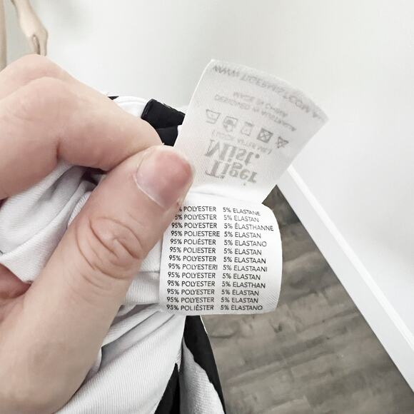 [Tiger Mist] Ryanna Zebra Print Collared Ruched Long Sleeve Mini Dress Sz Small - Picture 13 of 14